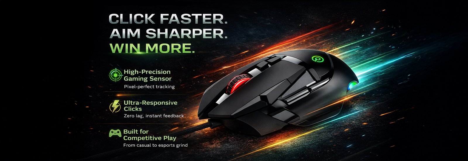 Dynamic RGB Lighting with 6 Effects and DPI Color Indicator